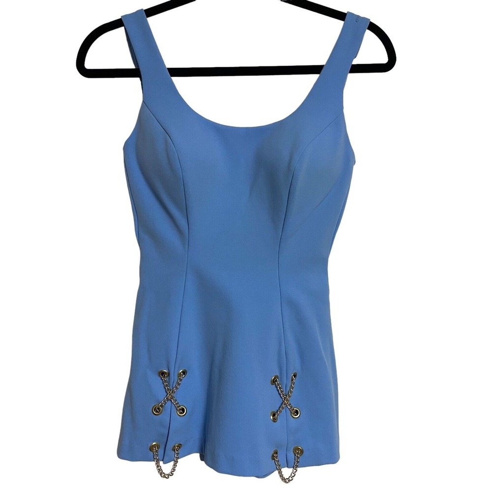 Vtg 60s Bathing Suit‎ Cole of California Sz 12 Blue Swimsuit One Piece Skirted